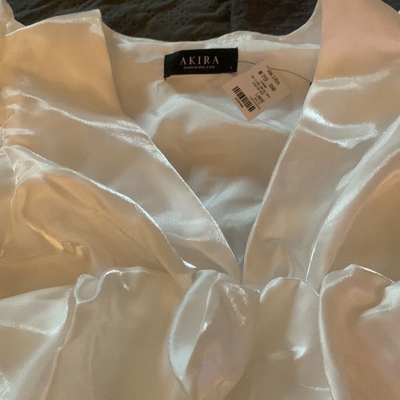 Akira satin white bubble dress - Picture 2 of 4